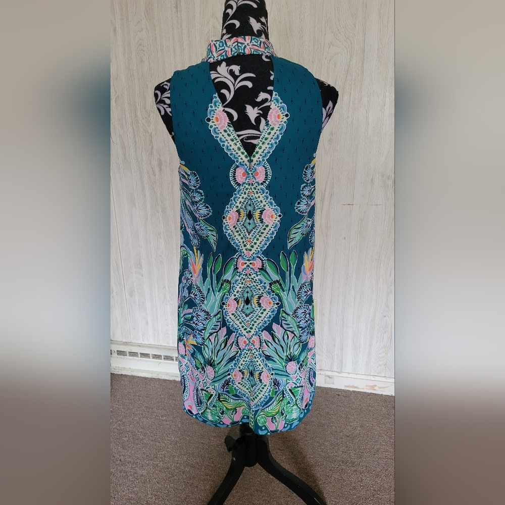 Lilly Pullitzer Brandi Valencia Teal Rain Florist Shift Dress Sz 6 - Picture 5 of 16